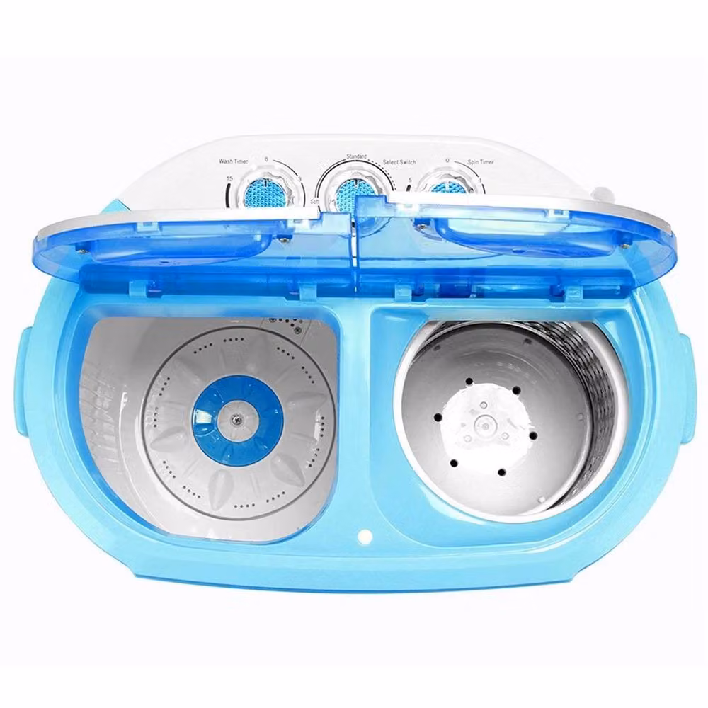 Nordara Mini 4.5kg Twin Tub Compact Top Loading Laundry Washer and Dryer in Blue – 3