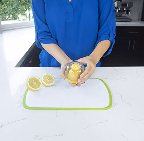 Joie Fresh Flip Pod Lemon Storage Container with Snap-On Lid, Yellow and Transparent, BPA-Free and Dishwasher Safe – 2