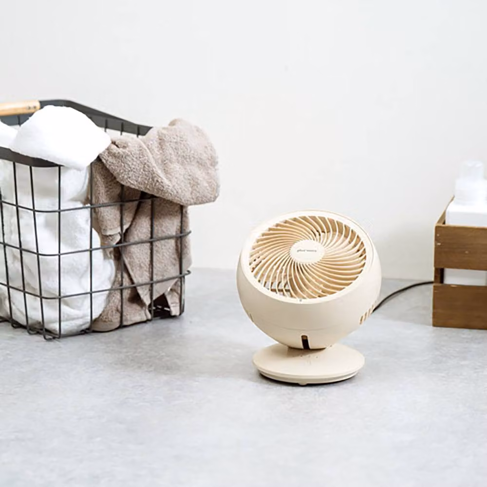 Life on Products USB Compact Circulator Portable Table Fan with Oscillation and 3-Speed Airflow in Grey or White