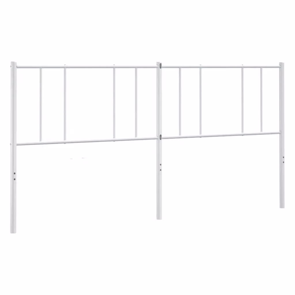 Berkfield Home Classic Metal Headboard in White, 200 cm – 2