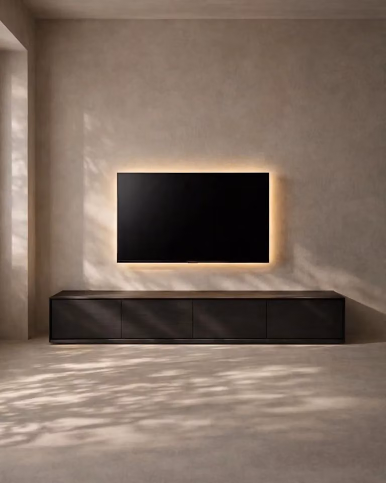 Tommy Franks Alida Modern TV Unit in Black, W: 240.0 cm, D: 45.0 cm, H: 39.0 cm