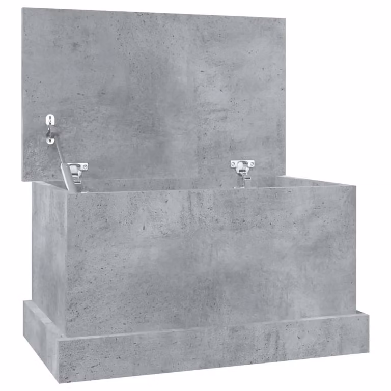 Berkfield Home Storage Box in Concrete Grey, W/D/H: 50 x 30 x 28 cm