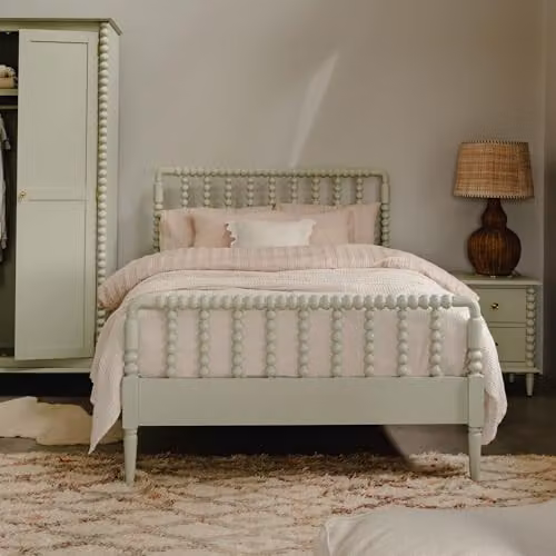 Statement Furniture Cromwell Wooden Bed Frame in Green, W/D/H: 140 x 200 x 122 cm – 1