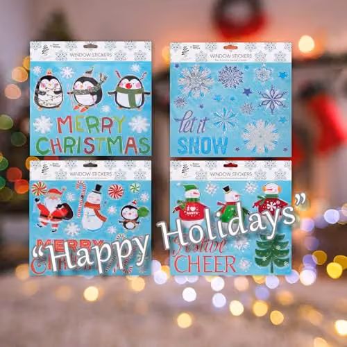VFM e-Store Christmas Stickers in Multicolour, Varied Design, W: 29 cm, H: 25 cm – 4