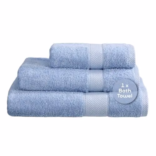 Linens Limited Turkish Cotton Bath Sheet, Light Blue, W/D/H: 125 x 70 x 1 cm