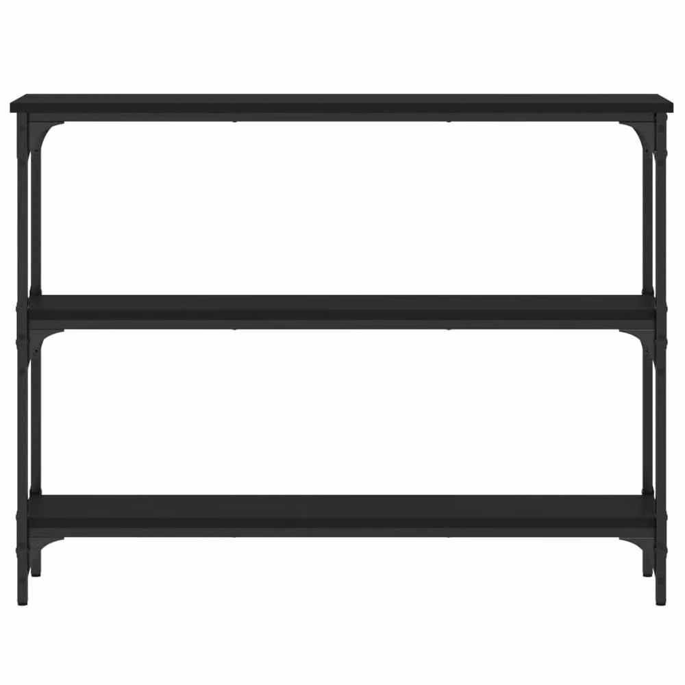 Berkfield Home Black Console Table in Engineered Wood, W/D/H: 100 x 22.5 x 75 cm – 4