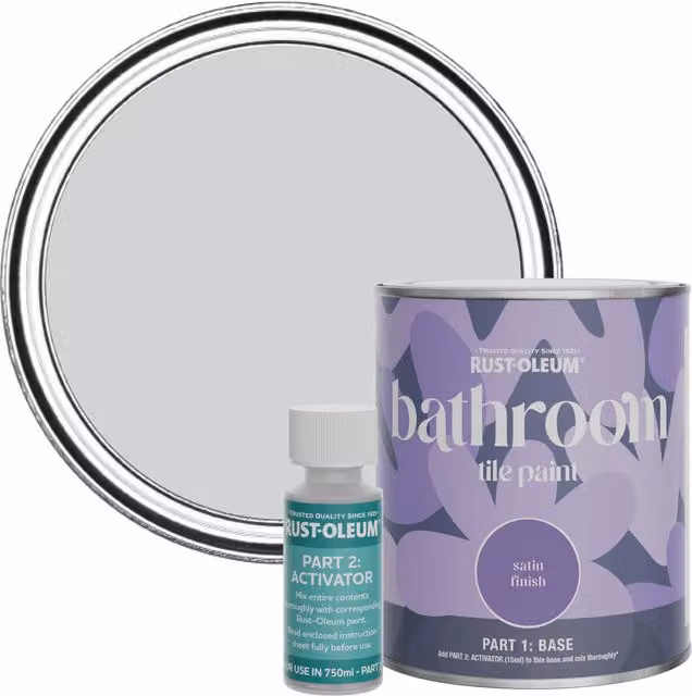 Rust-Oleum Bathroom Tile Paint in Satin Finish, Lilac Rhapsody Pink/Purple, 0.75 l