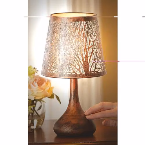 mysmartbuy Tree Design Touch Operated Dimmable Tabletop Lamp in Bronze Effect, H28 x W17 cm – 3