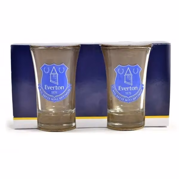 Everton FC Blue Shot Glass Set, Pack of 2 – 2