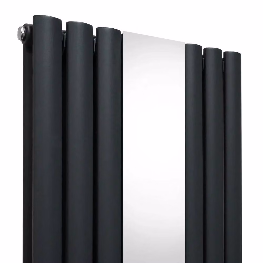 Monstershop Oval Mirror Radiator in Anthracite Grey, W/H: 38.0 x 180.0 cm – 8