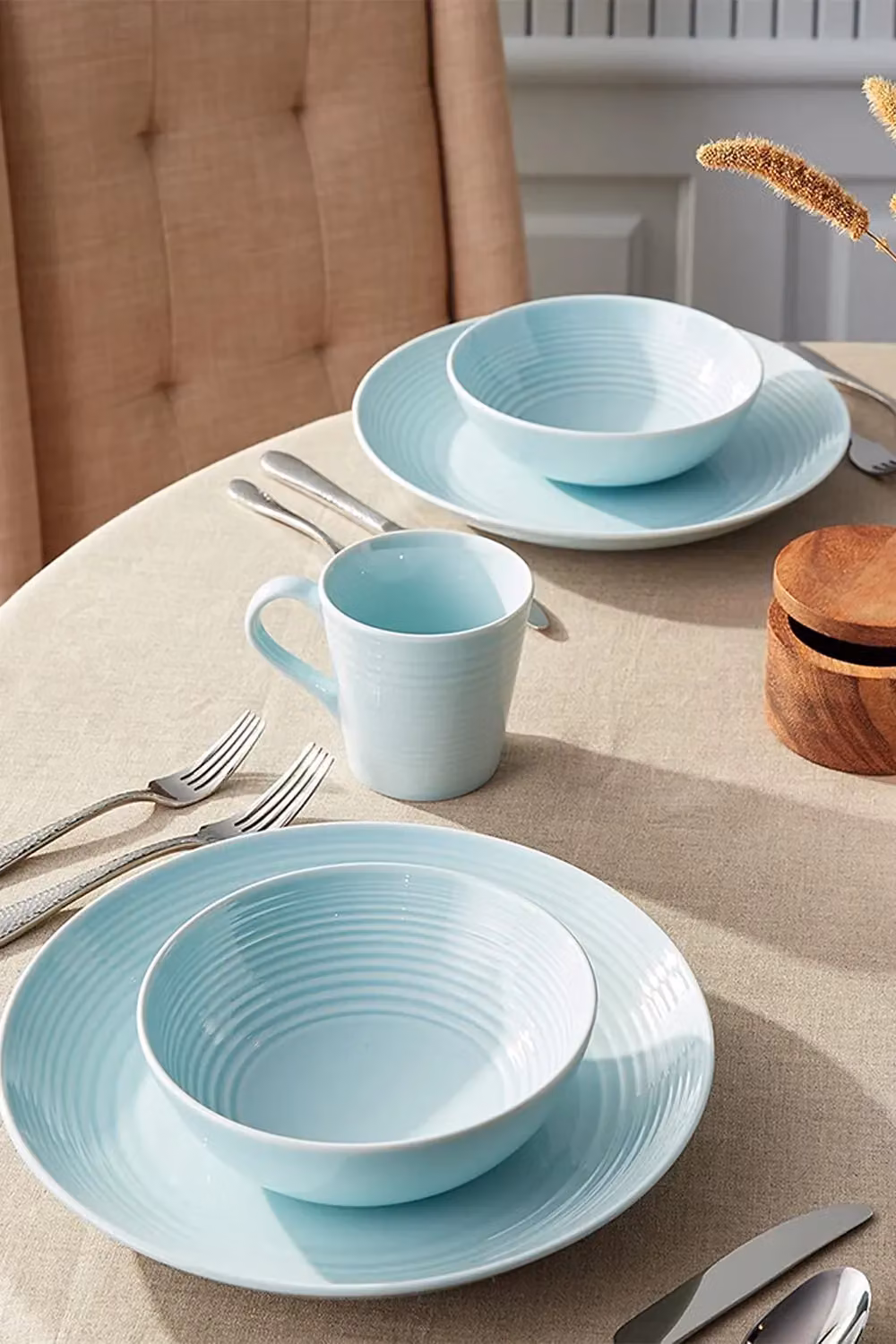 Royal Doulton Gordon Ramsay Maze Blue 16 Piece Stoneware Dinnerware Set – 2