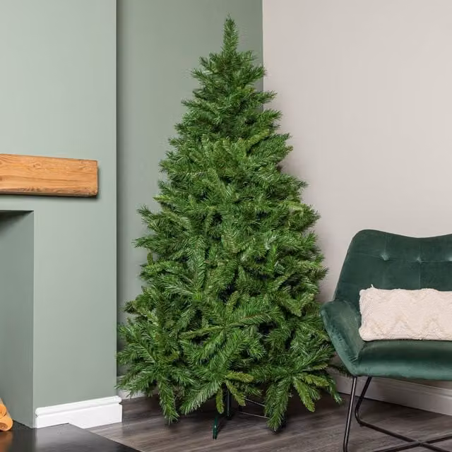 Kateson Luxury Green Artificial Fir Christmas Tree with 816 Tips, H: 180 cm