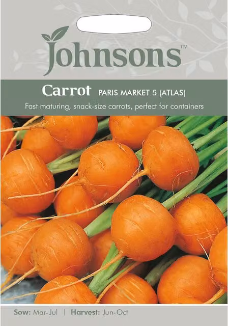 Johnsons Paris Market Orange Carrot Vegetable Seeds