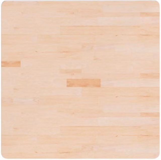 Berkfield Home Square Table Top in Natural Untreated Solid Oak, W: 80 cm, D: 80 cm, H: 1.5 cm