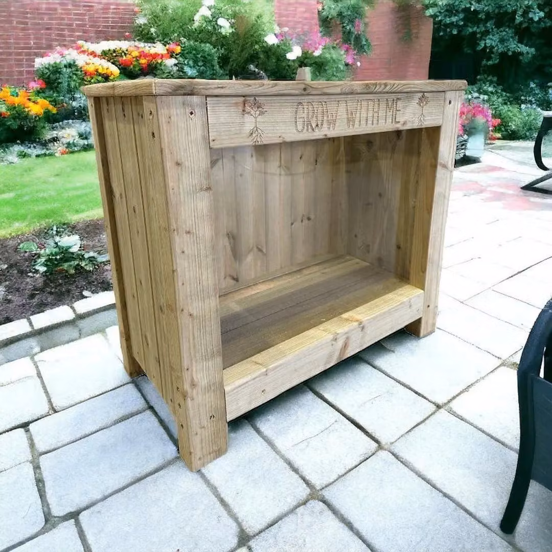 Buttercup Farm Grow with Me Educational Garden Planter in Brown, W: 62 cm, D: 70 cm, H: 35 cm – 3
