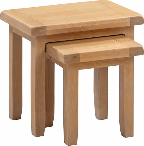 Seconique Windsor Nest of 2 Tables in Natural Oak – 3