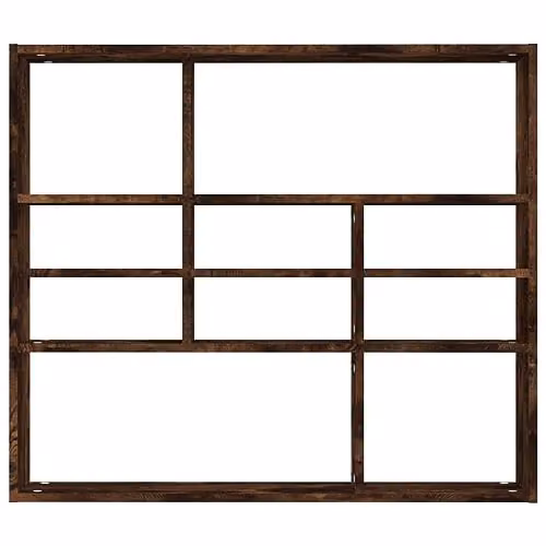 vidaXL Wall Shelf in Smoked Oak, W/D/H: 90 x 16 x 78 cm – 3