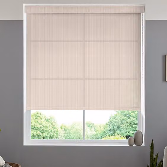 Terrys Illusion Made to Measure Semi-Transparent Roller Blind in Beige