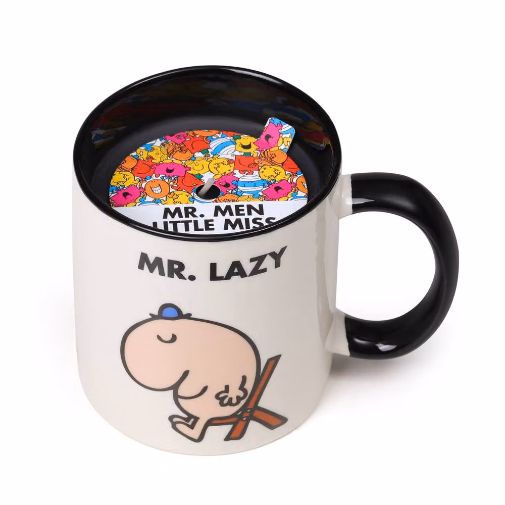 Mr. Men And Little Miss Mr Lazy Vanilla Scented Ceramic Mug Candle, White, 256g – 2