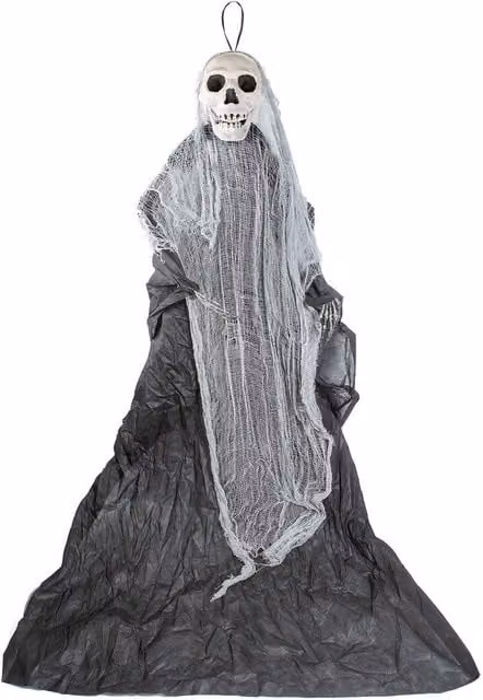 VFM e-Store 7ft Purple and Grey Hanging Skeleton Halloween Decoration