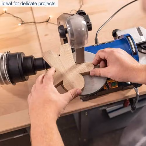 Scheppach BTS700 Blue Benchtop Belt and Disc Sander with 125mm Disc and 25.4mm Belt – 3