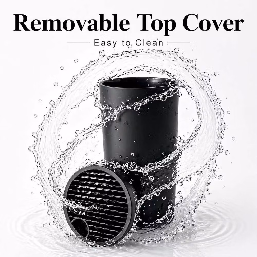 FORGEVIO Round Non-Slip Black Holder with Scissors Slot – 4