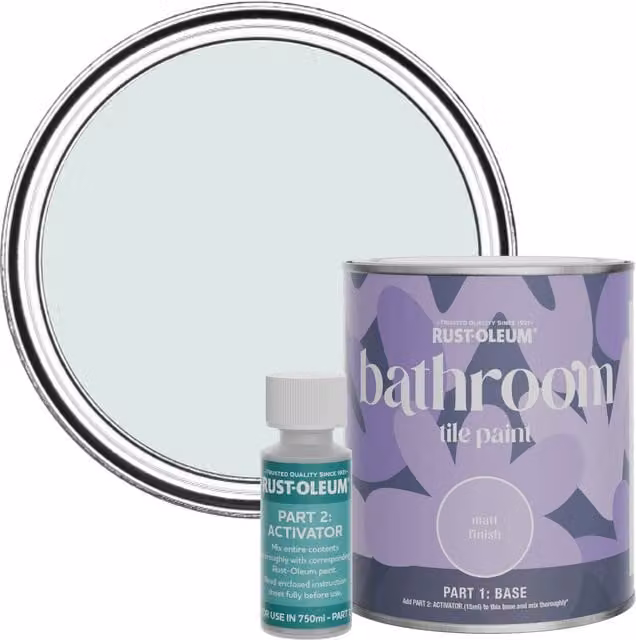 Rust-Oleum Bathroom Tile Paint in Matt Finish, Marcella Blue, 0.75 l