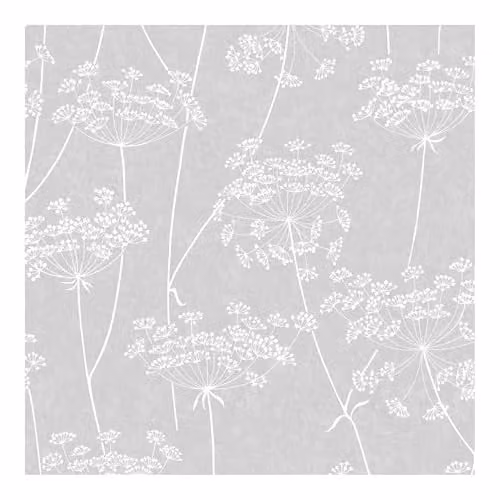 Superfresco Easy Aura Grey Botanical Floral Wallpaper