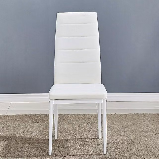 Kosy Koala Set of 6 Modern White Faux Leather Dining Chairs