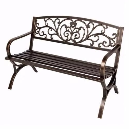 Levede Butterfly Cast Iron Garden Bench in Bronze – 1
