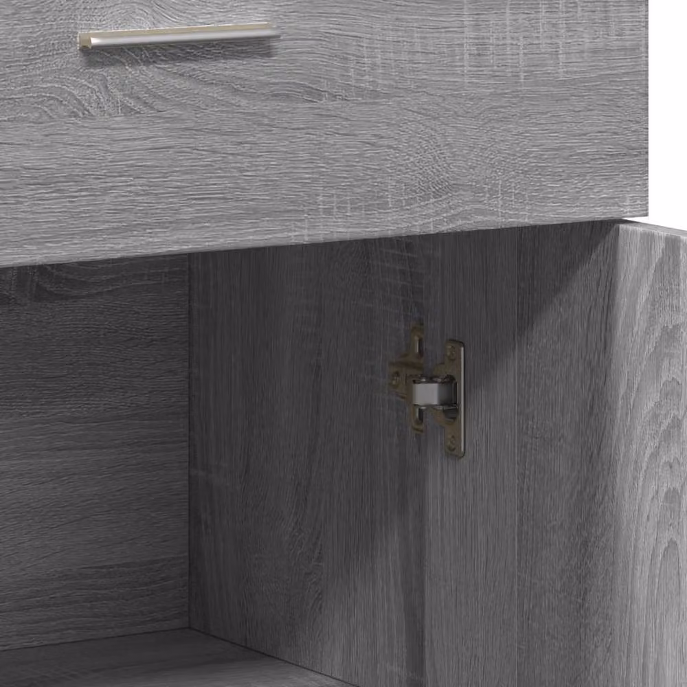 Berkfield Home Set of 2 Modern Grey Sonoma Sideboards in Engineered Wood W/D/H: 60 x 30 x 84 cm – 3