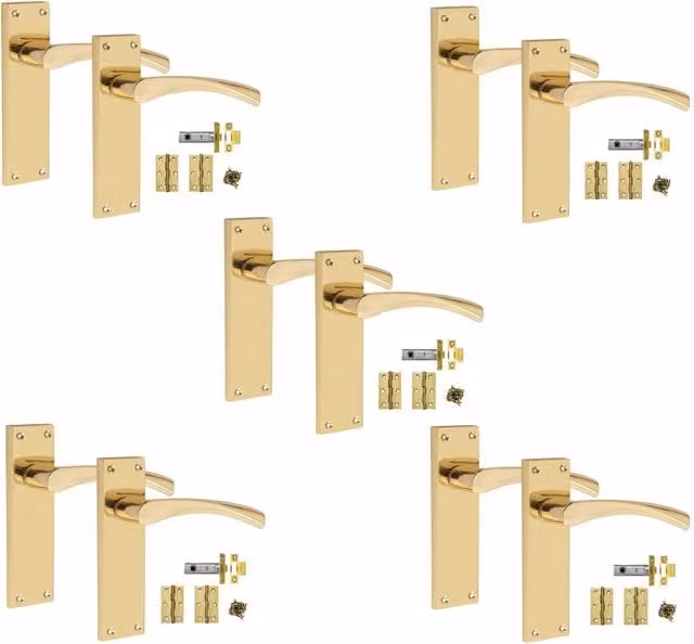 Golden Grace Polished Brass Door Handles