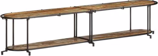 Berkfield Home Industrial TV Cabinet in Brown Reclaimed Solid Wood, W/D/H: 200 x 42 x 40 cm