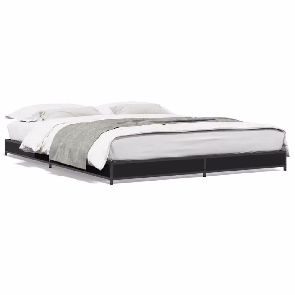 Berkfield Home Durable Black Double Bed Frame W/D/H: 140 x 190 cm – 3