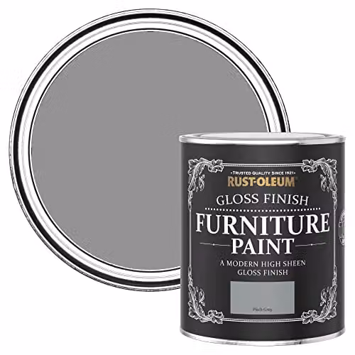 Rust-Oleum Grey Water-Based Gloss Furniture and Wood Paint, 0.75 l – 1