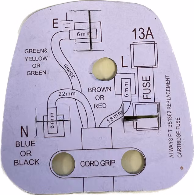 ShaniTech 13A Fused UK Mains Plugs, White, Pack of 4