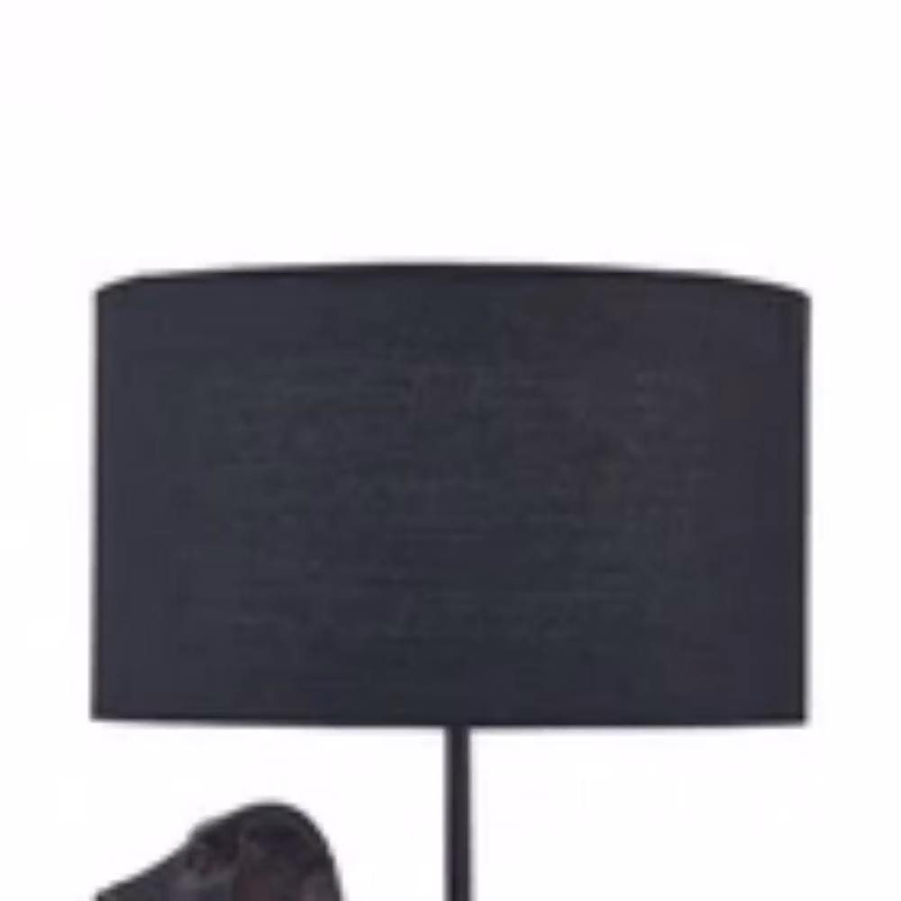 Havendro Dachshund Retro Table Lamp in Black with Fabric Shade – 3