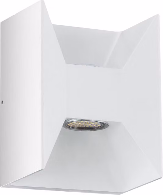 Loops IP44 White Cast Aluminium Outdoor LED Wall Light
