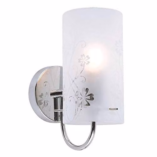 Netlighting Modern Cylinder Wall Lamp in Chrome and Silver with E27 Socket