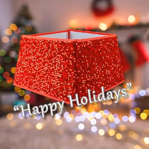 VFM e-Store Red Sequin Christmas Tree Skirt, W/D/H: 30.2 x 40.2 x 2.6 cm – 5