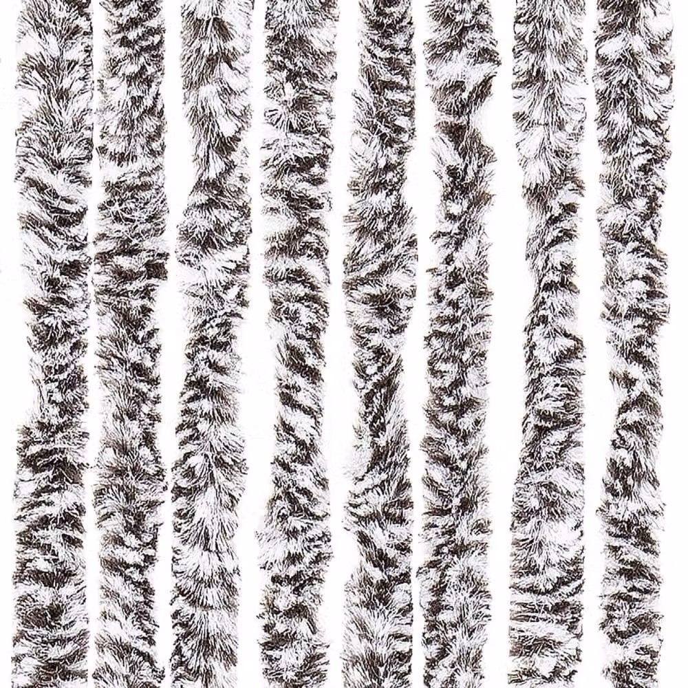 Berkfield Home Brown and Beige Striped Chenille Insect Curtain, W/H: 118 x 220 cm – 5