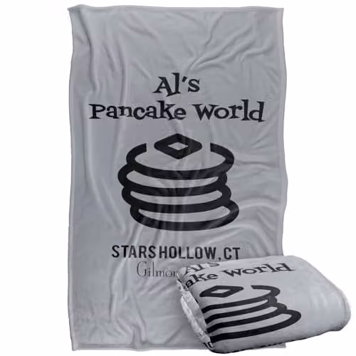 Warner Bros. Gilmore Girls Al's Pancake World Super Soft Fleece Throw Blanket, Multicolour, W: 91 cm, D: 147 cm