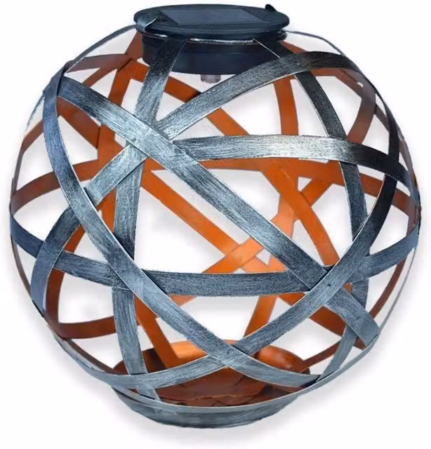 KDMD Multicolour Metal Lattice Solar Sphere LED Garden Accent, Diameter: 20 cm – 1