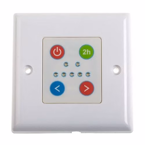 Terma Flush External Temperature Control Plate in White