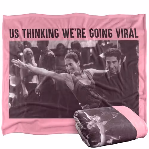 Warner Bros. Friends Going Viral Super Soft Silky Touch Fleece Throw Blanket, Multicolour, W: 127.0 cm x L: 152.4 cm