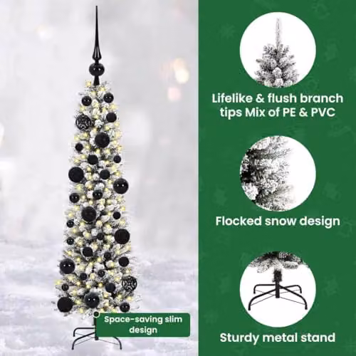 vidaXL Artificial White Christmas Tree, Height: 120 cm – 4