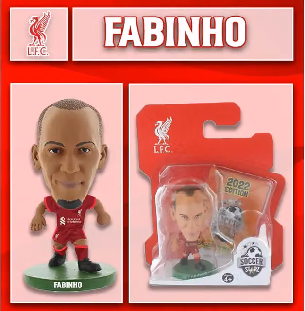SoccerStarz Liverpool Fabinho 2021 Home Kit Mini Figure, Red, Height: 5 cm