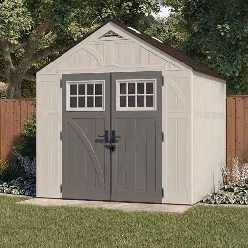 Rowlinson Suncast Tremont Resin Shed with Window and Floor, W: 255 cm, D: 218 cm, H: 262 cm – 2