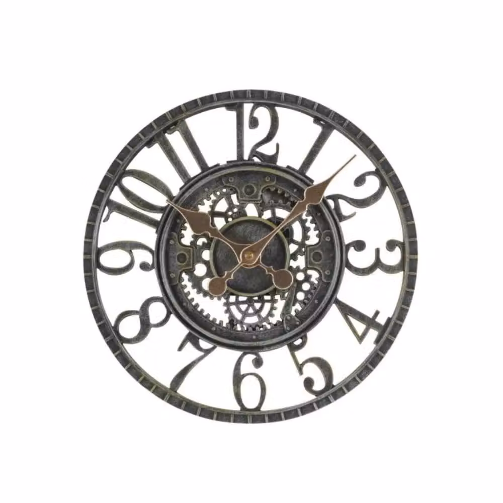 Marco Paul Vintage Mechanical Round Wall Clock in Green, Diameter: 30.48 cm – 2