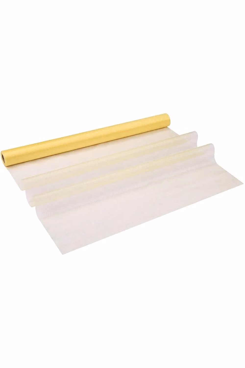 Neel Blue Yellow Organza Sheer Fabric Roll, W: 70 cm, L: 15 m